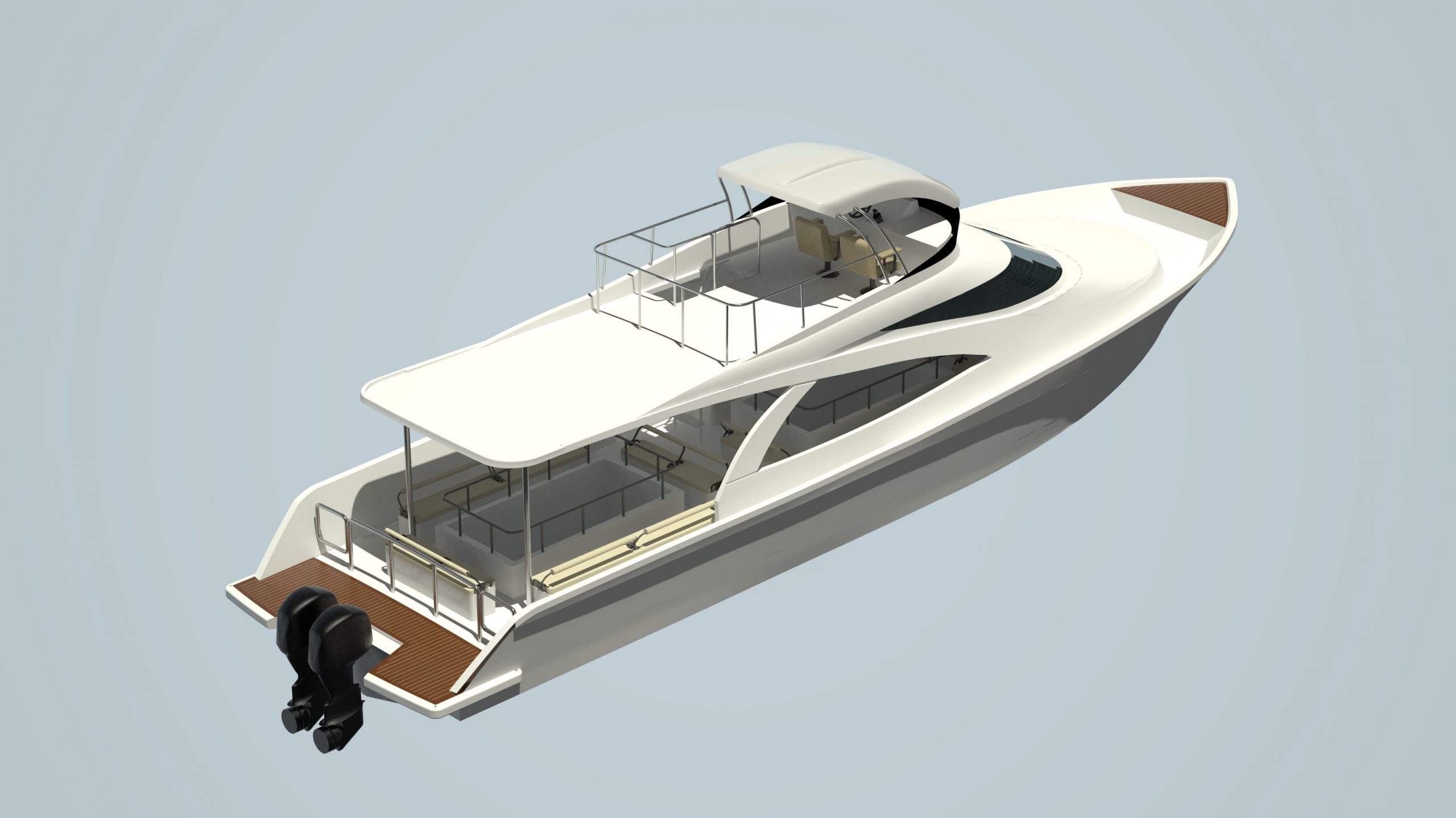 電動推進グラスボートイラストデザインオープンしました ｅｖ船販売株式会社